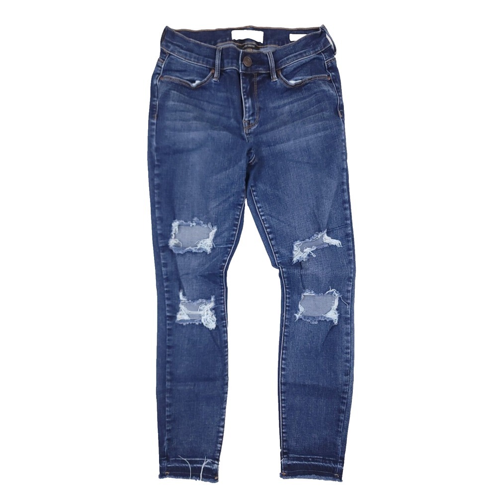 PacSun Ankle Jegging Distressed Ripped Super Stretch Skinny Jeans Womens 24 Chic